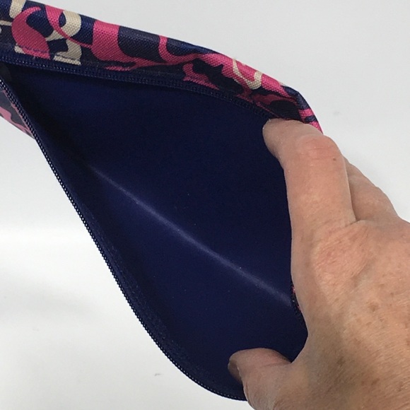 Vera Bradley Make up Case Navy Magenta - Picture 6 of 6